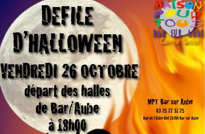 Le 26 octobre Halloween à Bar sur Aube avec la MPT