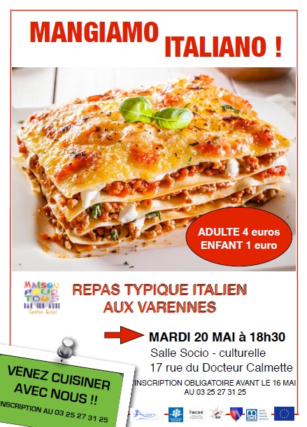 Un repas italien au quartier des Varennes