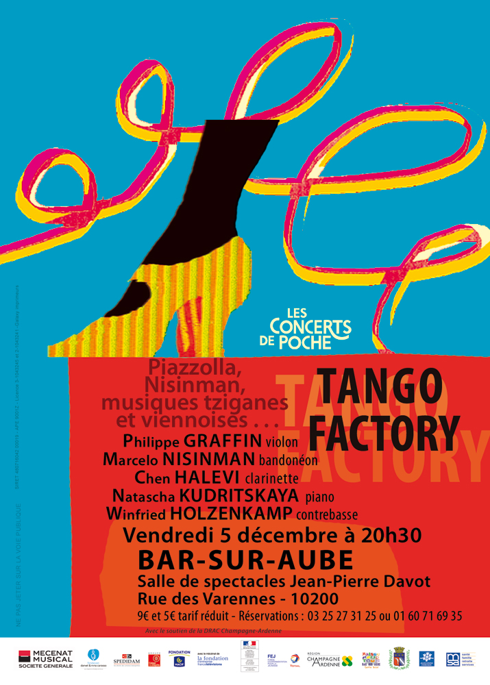 Les concerts de Poche reviennent avec Tango Factory le 5 décembre