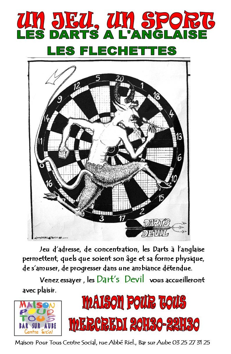 Venez essayer les Dart&rsquo;s Devil (Les fléchettes)