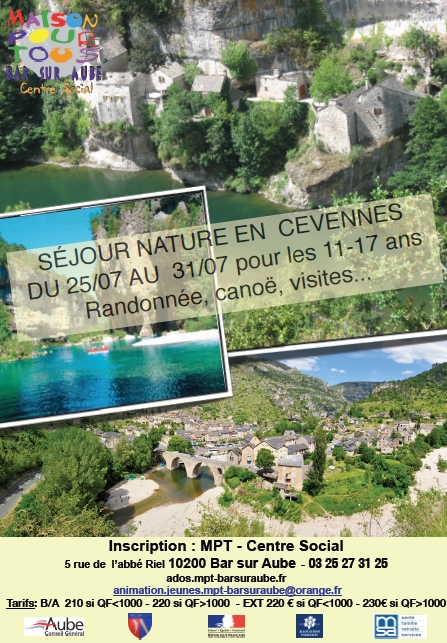 Pour les ados, un séjour dans les Cévennes fin juillet