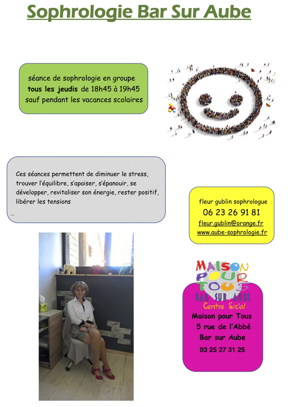 Une nouvelle activité à la MPT : Sophrologie !