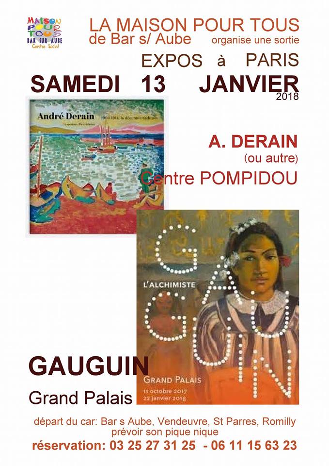 [Arts Plastiques] Sortie culturelle à Paris – Samedi 13 janvier 2018