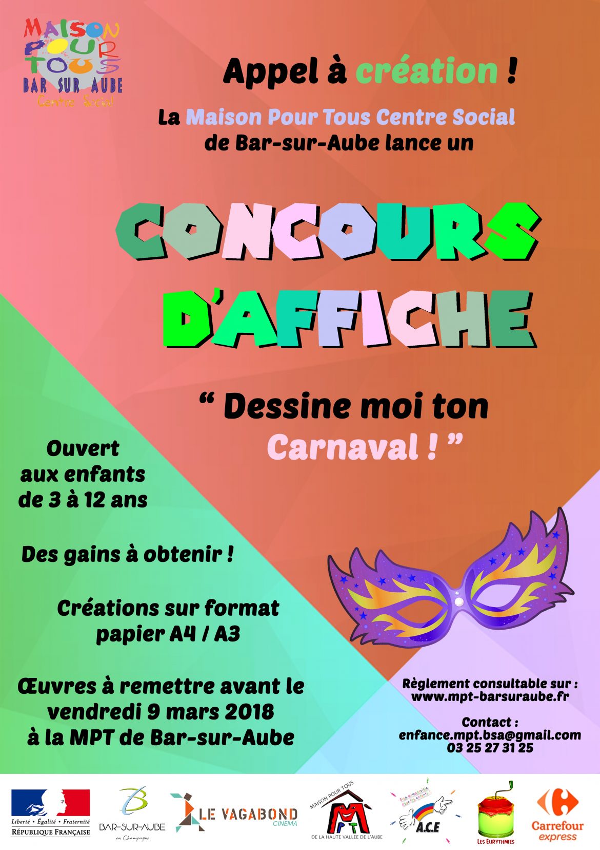 Concours d’affiche « Dessine-moi ton carnaval ! » – 2ème édition