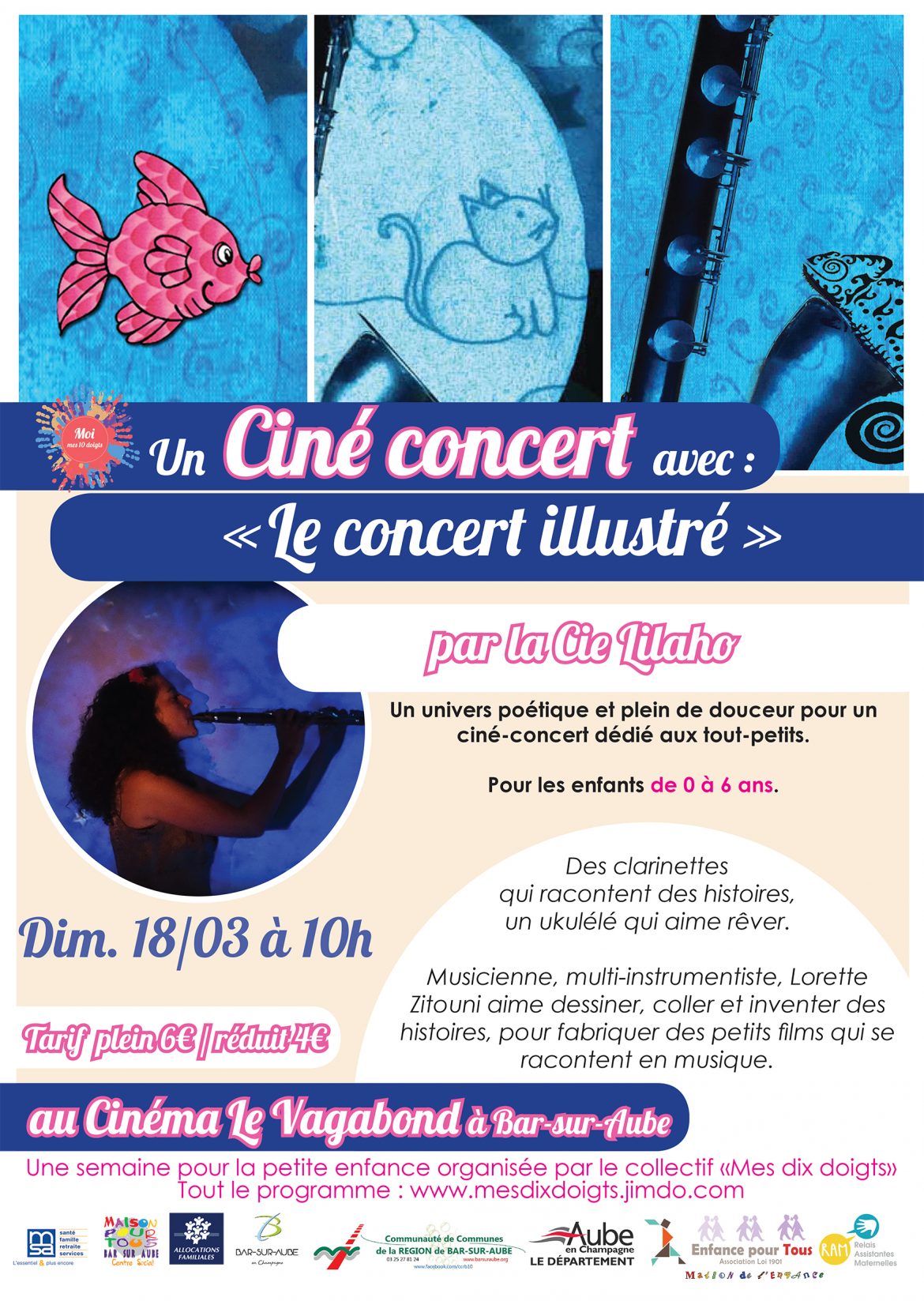 Ciné-concert « Le concert illustré » de la Cie Lilaho – Dimanche 18 mars 2018 à 10h (cinéma Le Vagabond)