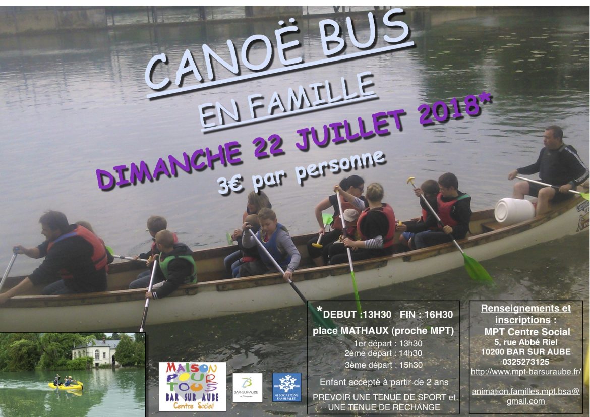canoë bus au fil de l&rsquo;Aube
