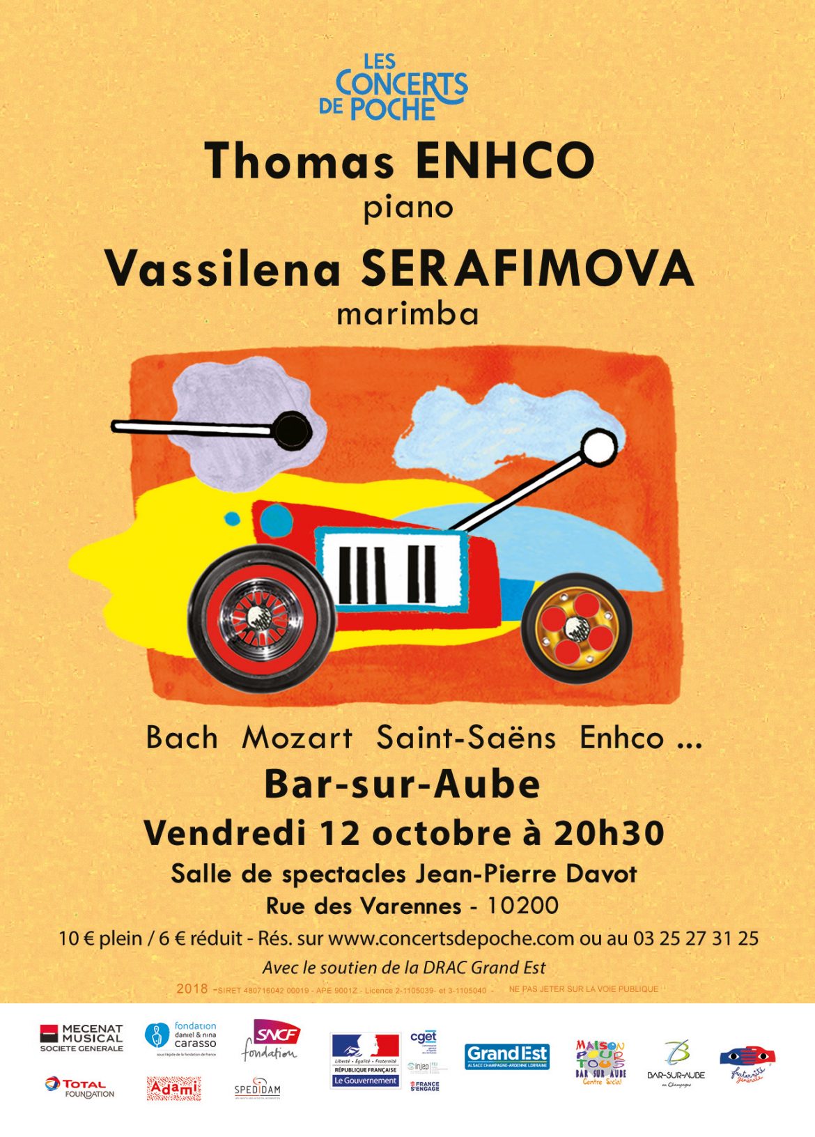 Les Concerts de Poche : Aujourd’hui à 20h30 à la salle de spectacle Jean-Pierre Davot !