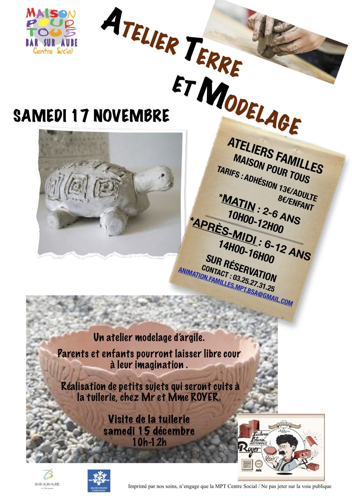 Atelier Familles « Terre et Modelage »