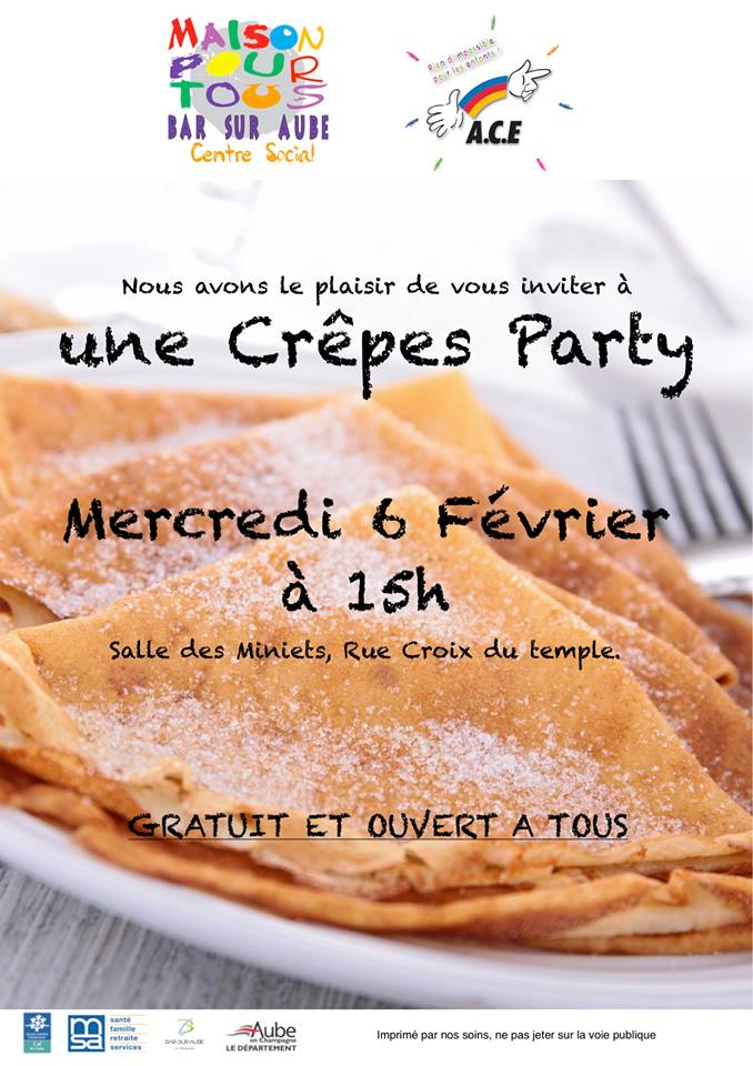 Crêpes Party : Mercredi 6 février 2019 !