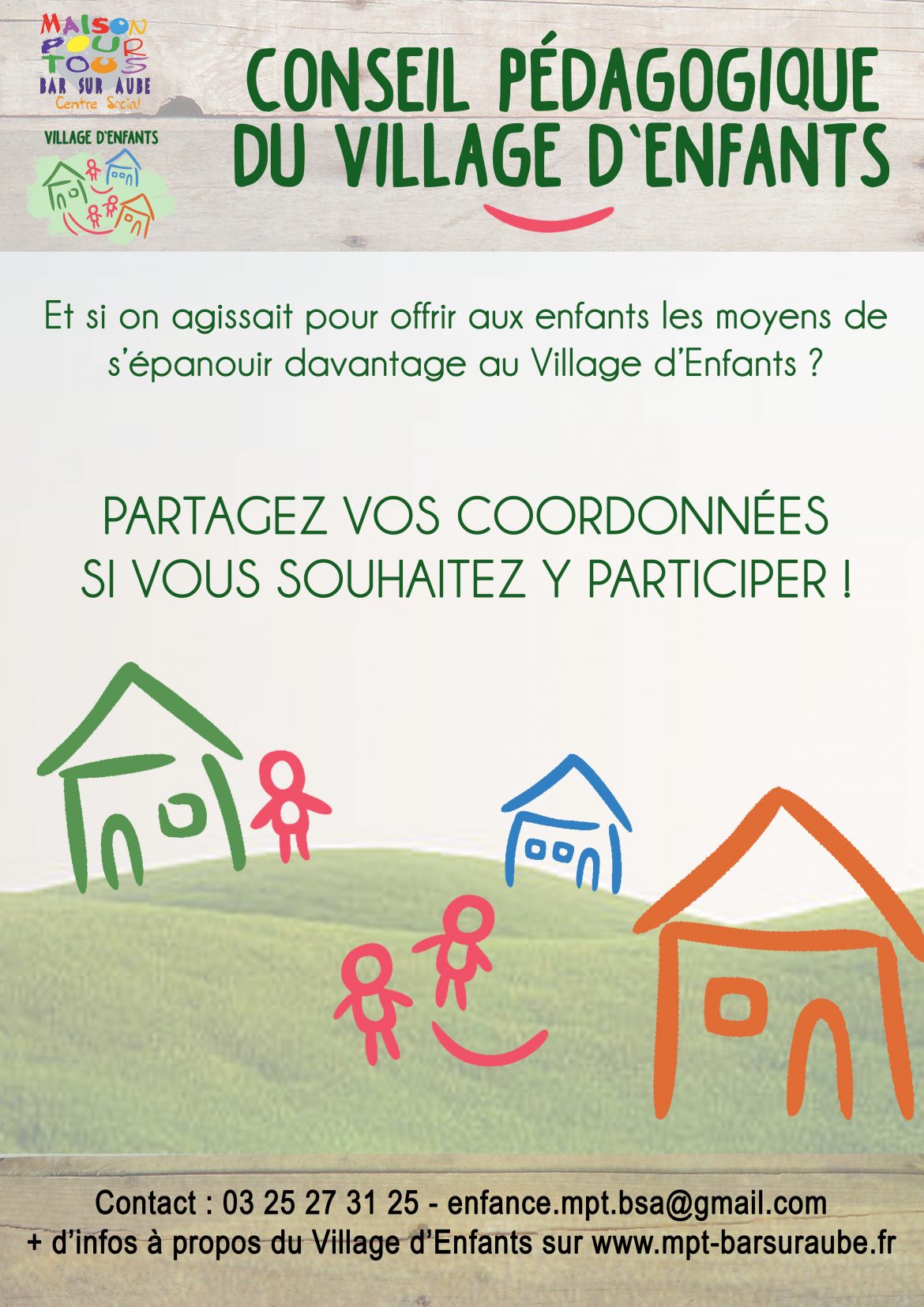 [Village d&rsquo;Enfants] Projet de création d&rsquo;un Conseil Pédagogique