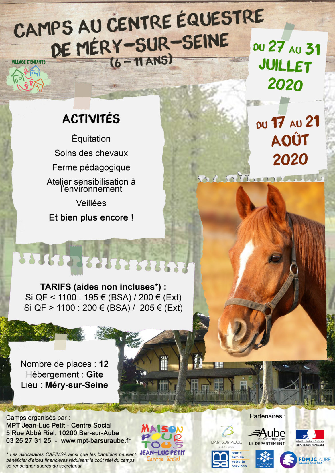 [VILLAGE D&rsquo;ENFANTS] Des camps pendant l&rsquo;été !