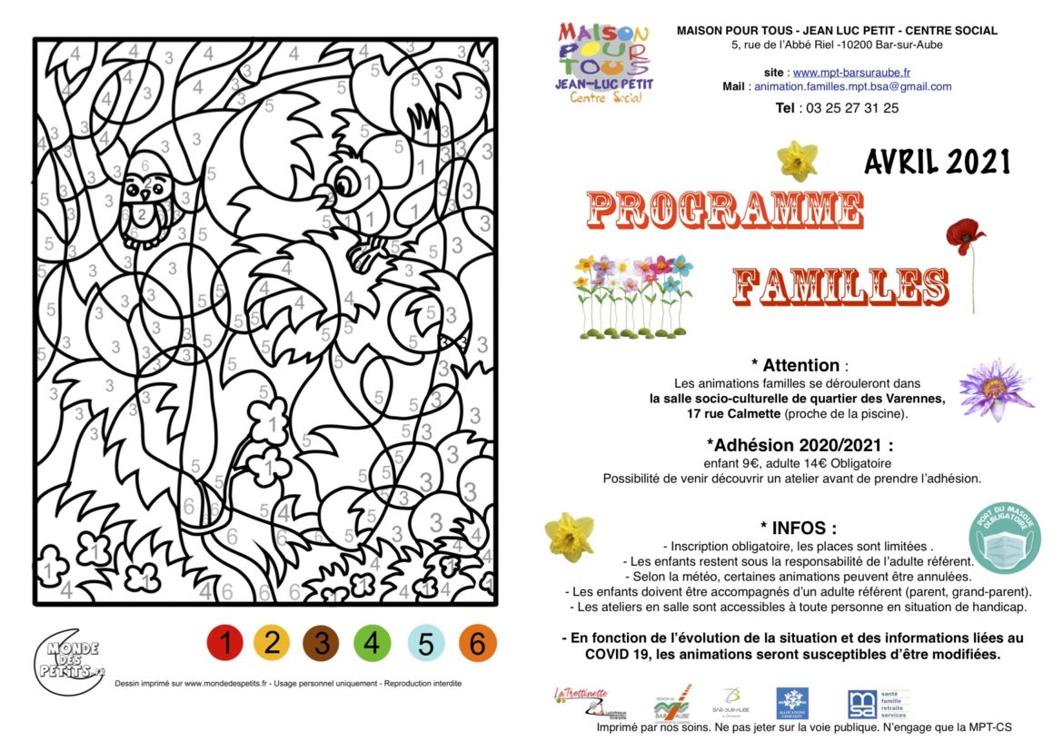 ateliers familles vacances d’avril