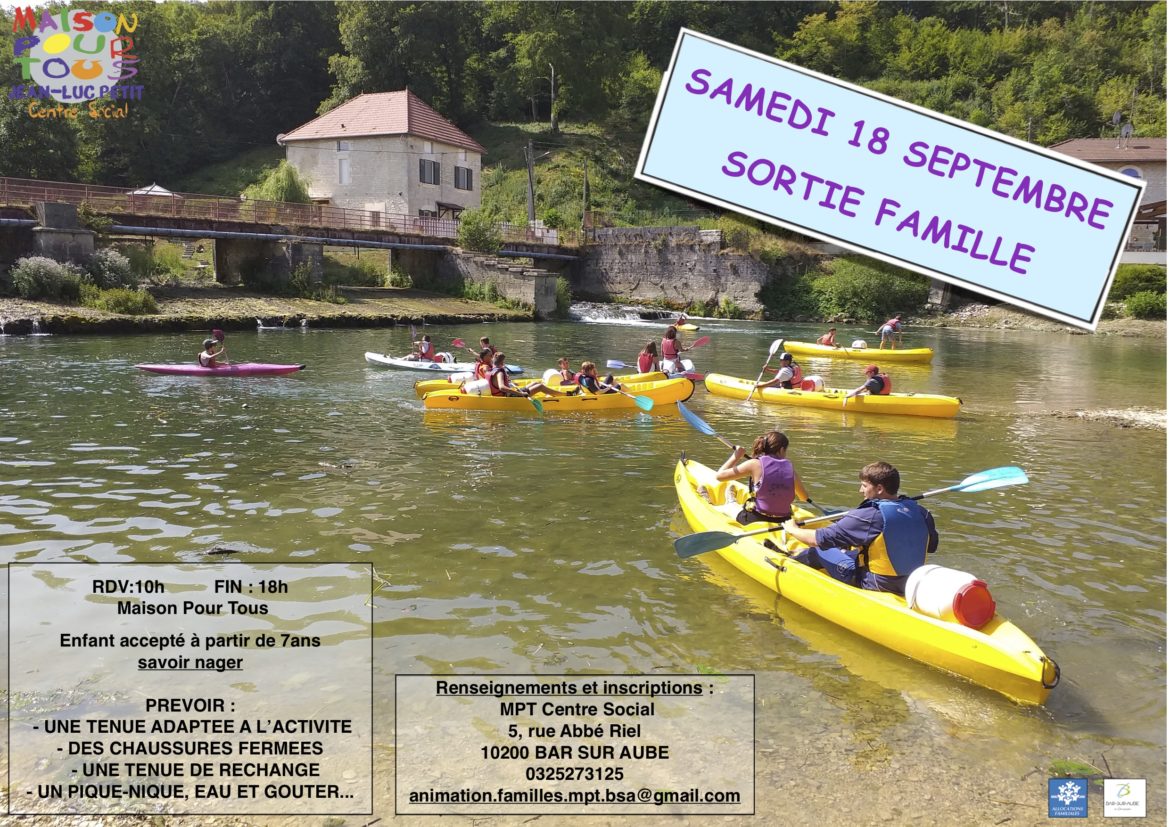 sortie famille canoë