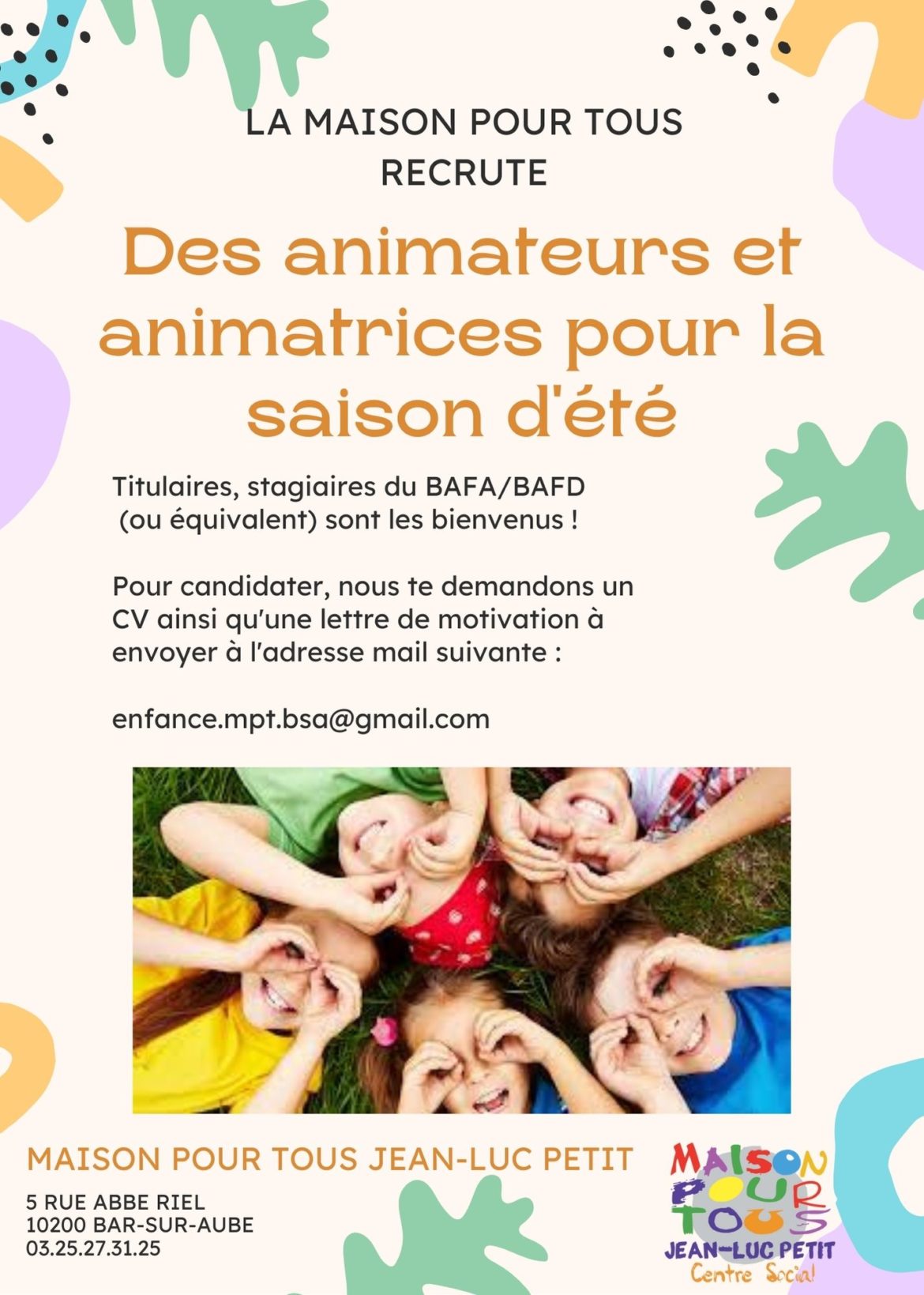 Recrutement vacances été 2022