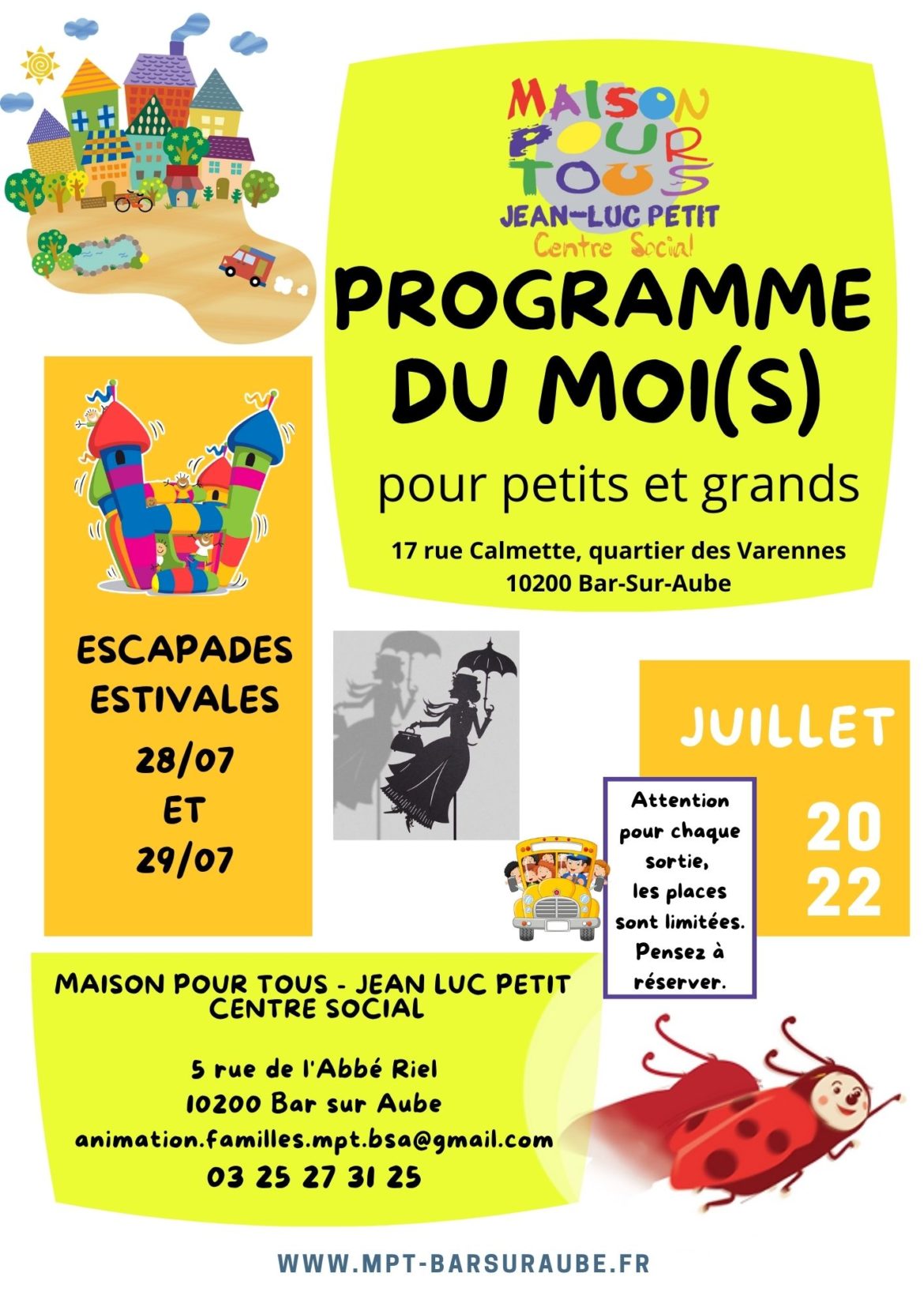 plaquette familles vacances de juillet