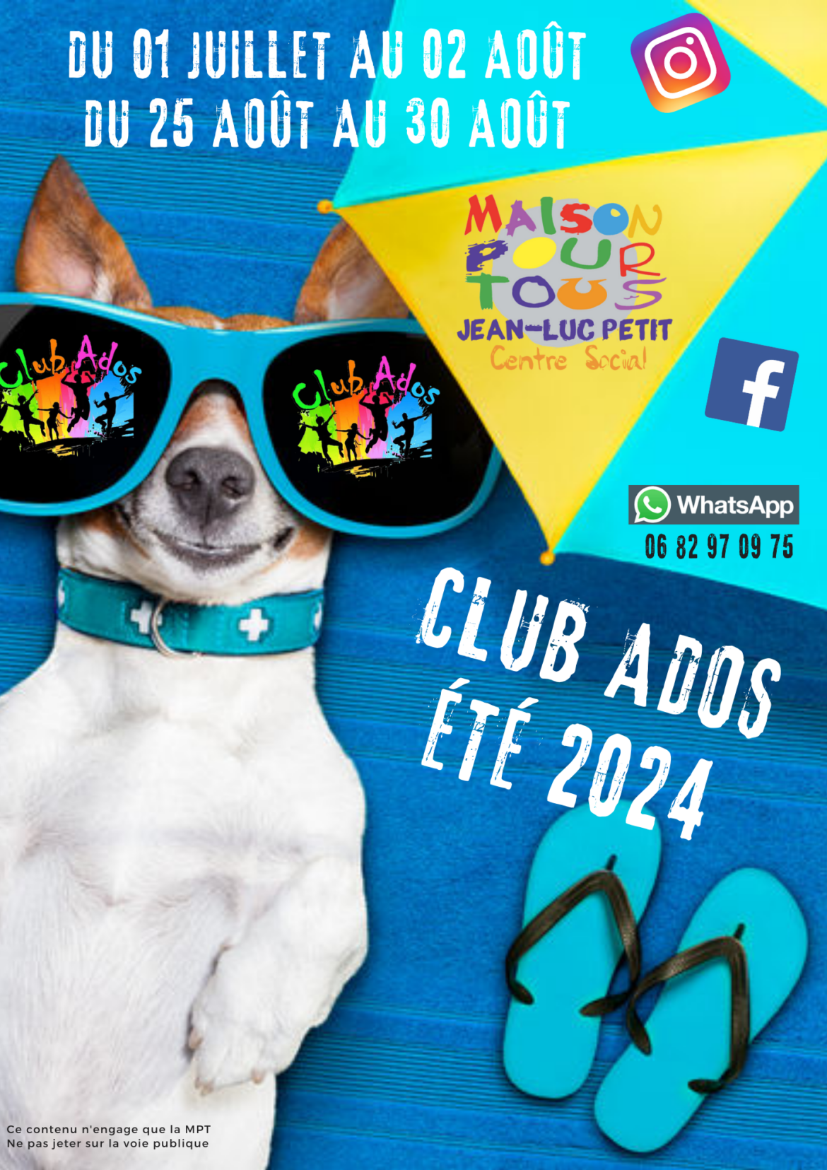 Les vacances d&rsquo;été au club ados