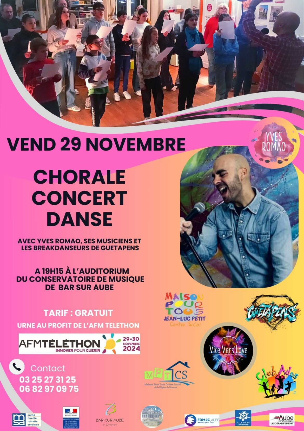 Spectacle des jeunes avec Yves ROMAO