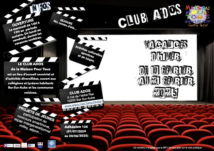 Programme ados vacances de Février