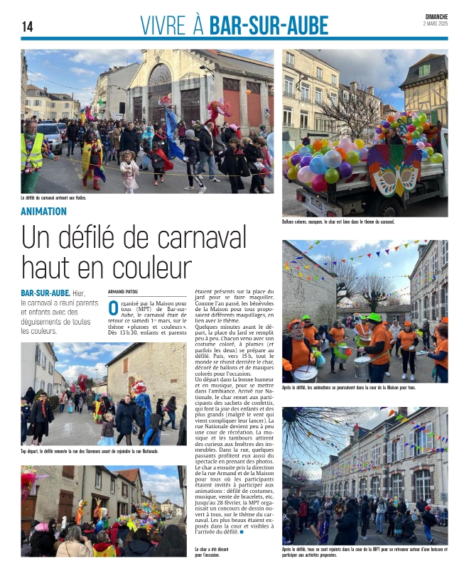 Retour sur le défilé de carnaval